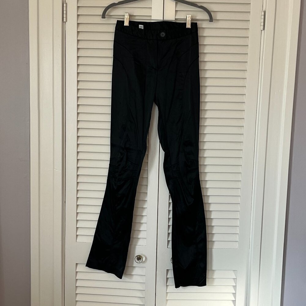 Moschino Cheap and Chic pants 4 women satin black *has flaw*